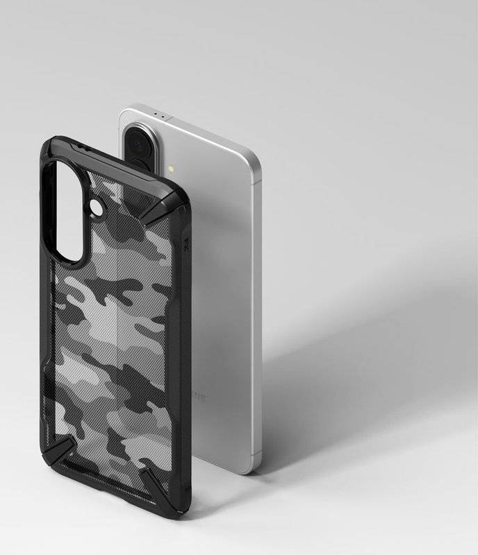Противоударен Калъф за Samsung A57, Ringke Fusion X Camo Case, Черен (5)