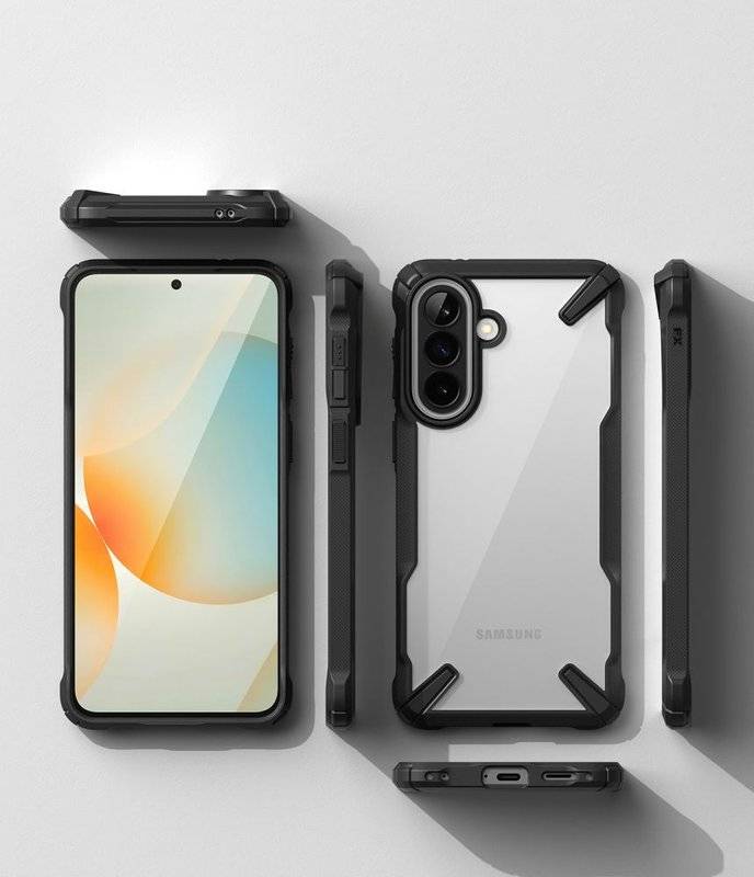 Противоударен Калъф за Samsung A57, Ringke Fusion X Case, Черен (4)