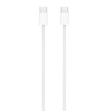 USB-C Кабел, Apple USB-C to USB-C Woven 60W HQ 1m, Бял (Bulk)