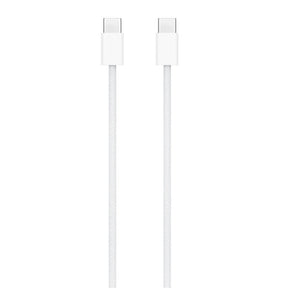 USB-C Кабел, Apple USB-C to USB-C Woven 60W HQ 1m, Бял (Bulk)