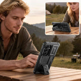 Противоударен Калъф 360 за Samsung S26, Tech-Protect Kevlar Cam+ 2-Set Case, Черен (4)