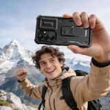 Противоударен Калъф 360 за Samsung S26, Tech-Protect Kevlar Cam+ 2-Set Case, Черен (7)