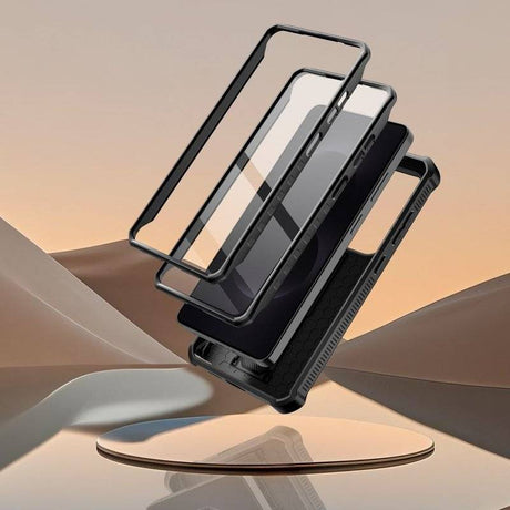 Противоударен Калъф 360 за Samsung S26 Ultra, Tech-Protect Kevlar Cam+ 2-Set Case, Черен (5)