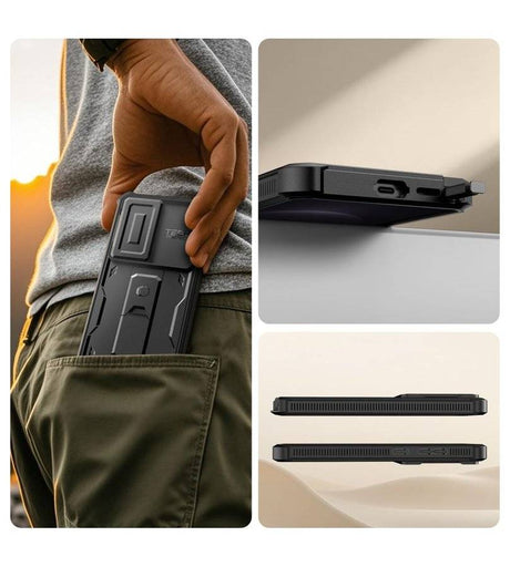 Противоударен Калъф 360 за Samsung S26 Ultra, Tech-Protect Kevlar Cam+ 2-Set Case, Черен (8)