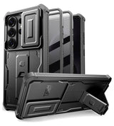 Противоударен Калъф 360 за Samsung S26 Ultra, Tech-Protect Kevlar Cam+ 2-Set Case, Черен