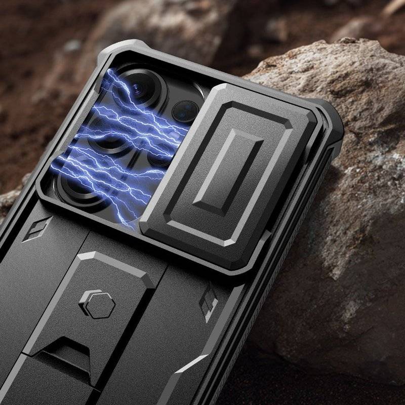 Противоударен Калъф 360 за Samsung S26 Ultra, Tech-Protect Kevlar Cam+ 2-Set Case, Черен (3)