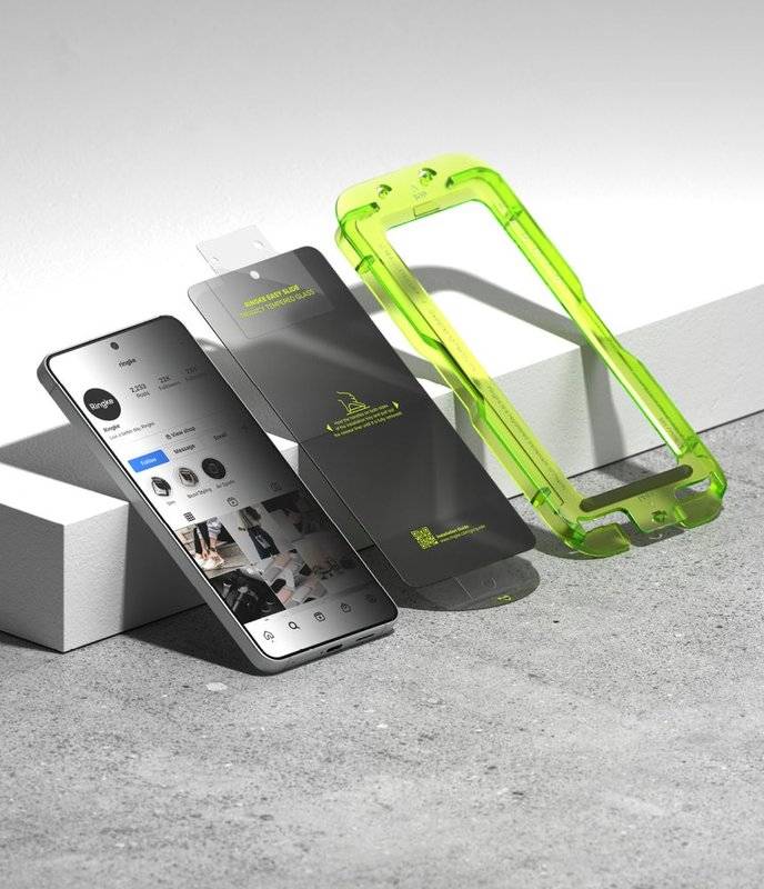 Затъмняващ Протектор за Samsung S26, Ringke Privacy Easy Slide Glass 2бр., Черен (4)
