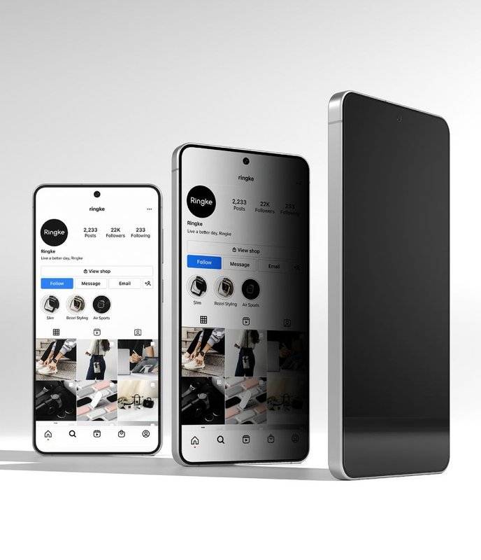 Затъмняващ Протектор за Samsung S26, Ringke Privacy Easy Slide Glass 2бр., Черен (3)