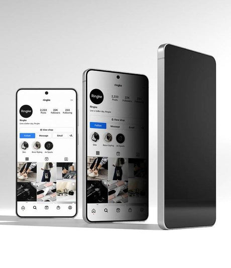 Затъмняващ Протектор за Samsung S26, Ringke Privacy Easy Slide Glass 2бр., Черен (3)