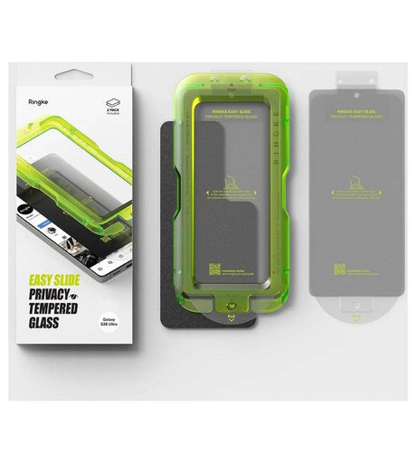 Затъмняващ Протектор за Samsung S26 Ultra, Ringke Privacy Easy Slide Glass 2бр., Черен (7)