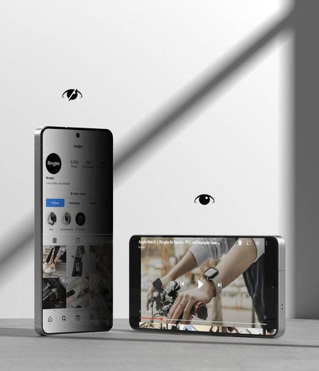 Затъмняващ Протектор за Samsung S26 Ultra, Ringke Privacy Easy Slide Glass 2бр., Черен (6)