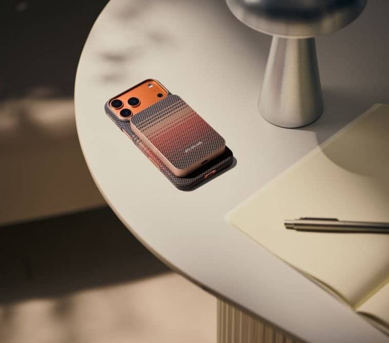 Magsafe Външна Батерия, Pitaka Aramid Magnetic 10000mAh Qi2 Sunset, Кафяв (7)