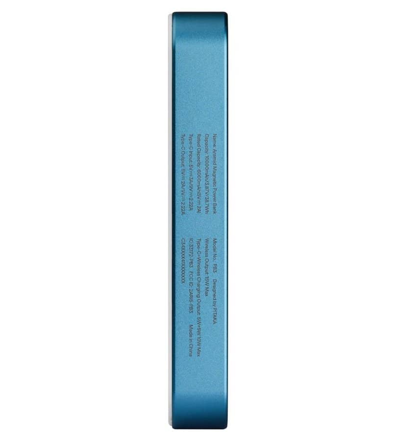 Magsafe Външна Батерия, Pitaka Aramid Magnetic 10000mAh Qi2 Lucid Blue, Син (4)