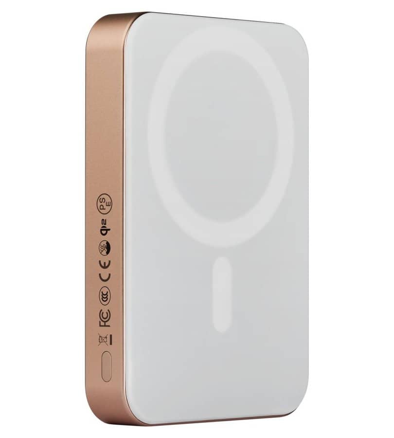 Magsafe Външна Батерия, Pitaka Aramid Magnetic 10000mAh Qi2 Golden, Златист (3)