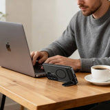 Magsafe Калъф с Поставка за Samsung S26 Plus, Tech-Protect Magrack Case, Черен (8)