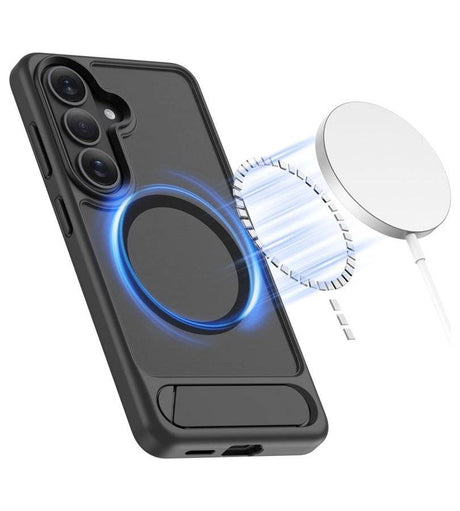 Magsafe Калъф с Поставка за Samsung S26, Tech-Protect Magrack Case, Черен (2)