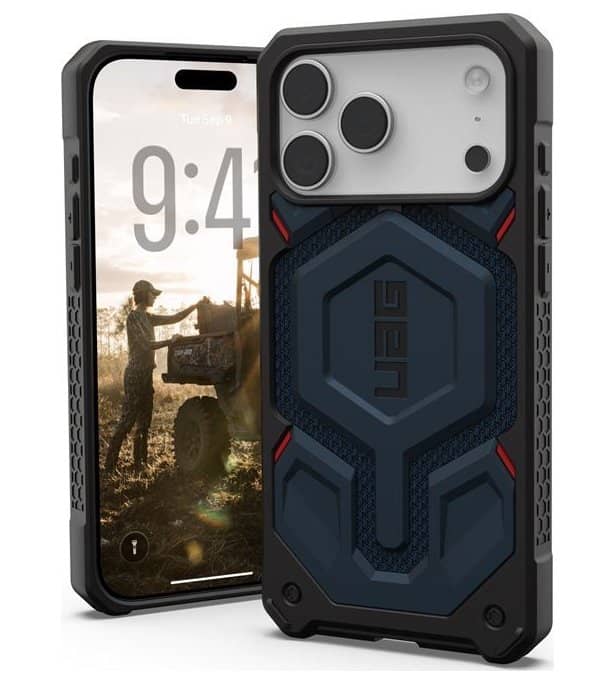 Magsafe Противоударен Калъф за iPhone 17 Pro Max, UAG Monarch Pro Kevlar Case Mallard, Син