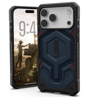 Magsafe Противоударен Калъф за iPhone 17 Pro Max, UAG Monarch Pro Kevlar Case Mallard, Син