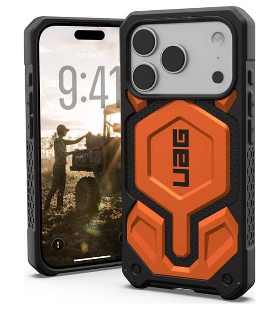 Magsafe Противоударен Калъф за iPhone 17 Pro Max, UAG Monarch Pro Case Orange, Оранжев