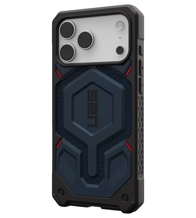 Magsafe Противоударен Калъф за iPhone 17 Pro Max, UAG Monarch Pro Kevlar Case Mallard, Син (6)