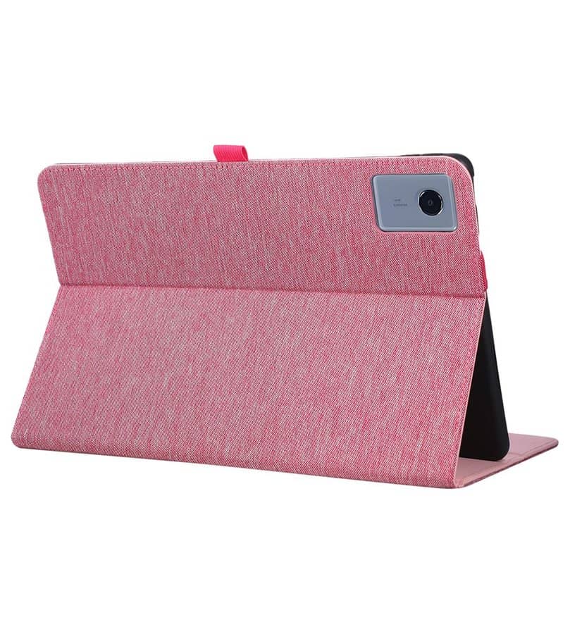 Калъф за Lenovo Idea Tab Plus 12.1 TB-361, Tri-Fold Leather Card Case, Розов (3)