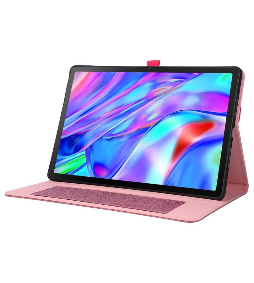 Калъф за Lenovo Idea Tab Plus 12.1 TB-361, Tri-Fold Leather Card Case, Розов (4)