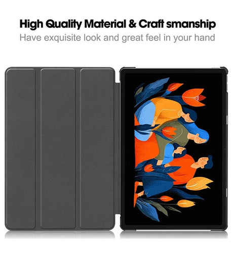 Калъф за Lenovo Idea Tab Plus 12.1 TB-361, Tri-Fold Leather Case, Черен (3)
