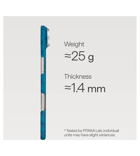 Magsafe Калъф за iPhone Air, Pitaka Edge Happiness Rides Case Indigo, Син (8)