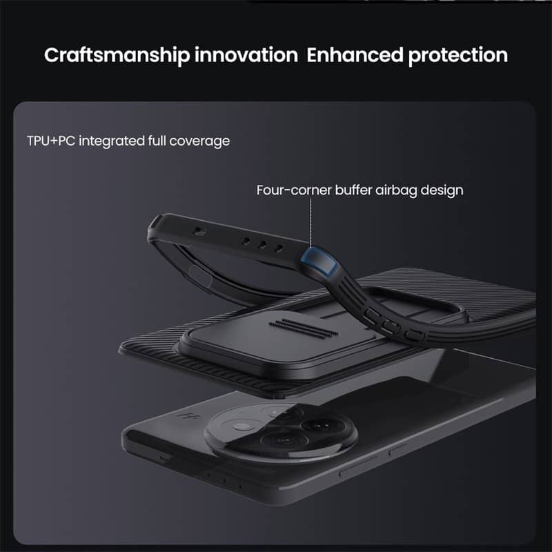 Калъф с Плъзгач за Камера за OnePlus 13, Nillkin CamShield Pro Case, Черен (6)