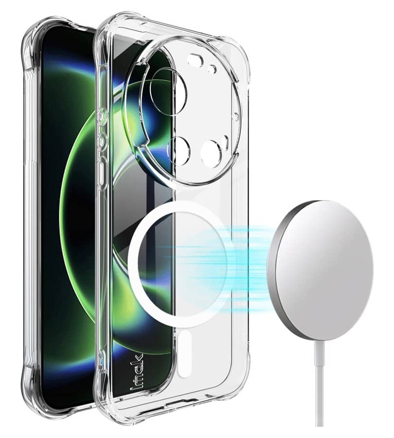 MagSafe Силиконов Калъф за Xiaomi 17 Ultra, Crystal Armor Case, Прозрачен