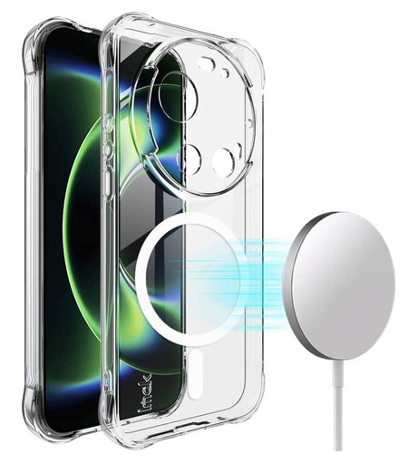 MagSafe Силиконов Калъф за Xiaomi 17 Ultra, Crystal Armor Case, Прозрачен