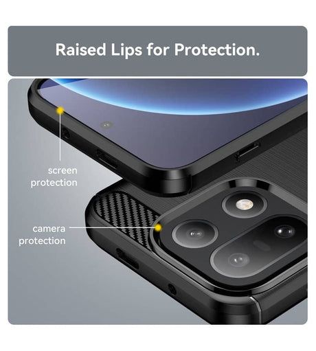 Противоударен Калъф за OnePlus 15, Premium Carbon Case, Черен (3)