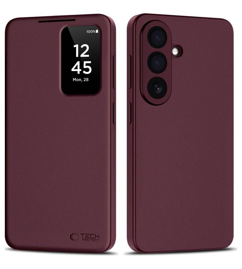 Активен Калъф за Samsung A57, Tech-Protect Smart Wallet Book Case, Бордо
