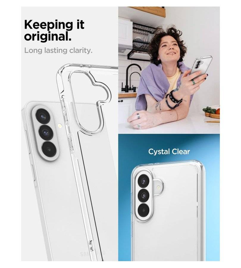 Противоударен Калъф за Samsung A37, Spigen Ultra Hybrid Case, Прозрачен (8)