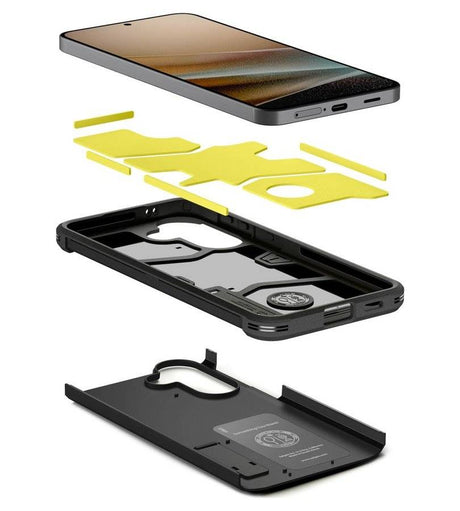 Калъф с Поставка за Samsung A37, Spigen Tough Armor Case, Черен (6)