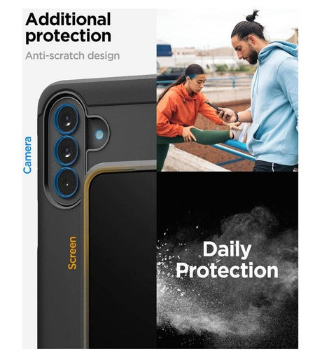 Калъф с Поставка за Samsung A37, Spigen Tough Armor Case, Черен (14)