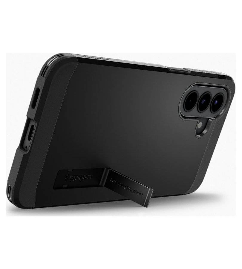 Калъф с Поставка за Samsung A57, Spigen Tough Armor Case, Черен (4)