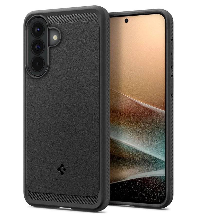 Противоударен Калъф за Samsung A57, Spigen Rugged Armor Case, Черен