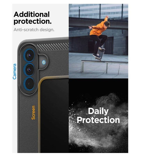 Противоударен Калъф за Samsung A57, Spigen Rugged Armor Case, Черен (15)