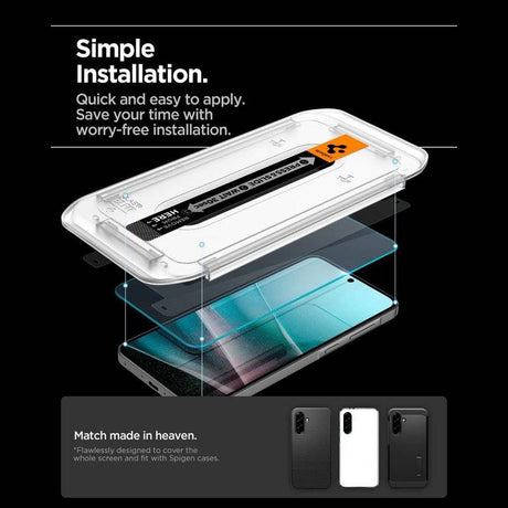 Стъклен Протектор за Samsung A37, Spigen EZ Fit Glass tR, Прозрачен (4)