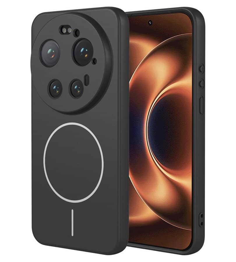 Magsafe Калъф за Xiaomi 17 Ultra, Silicone Case, Черен