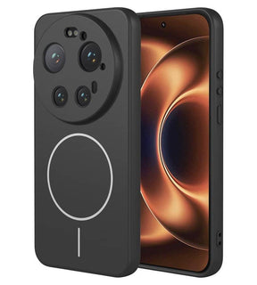 Magsafe Калъф за Xiaomi 17 Ultra, Silicone Case, Черен