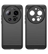 Противоударен Калъф за Xiaomi 17 Ultra, Premium Carbon Case, Черен (2)