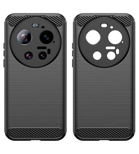 Противоударен Калъф за Xiaomi 17 Ultra, Premium Carbon Case, Черен (2)