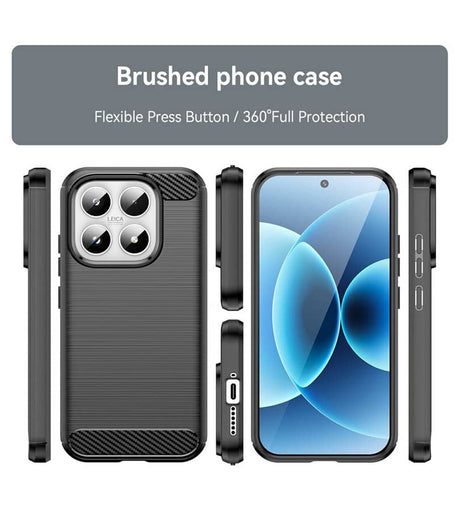Противоударен Калъф за Xiaomi 17, Premium Carbon Case, Черен (3)