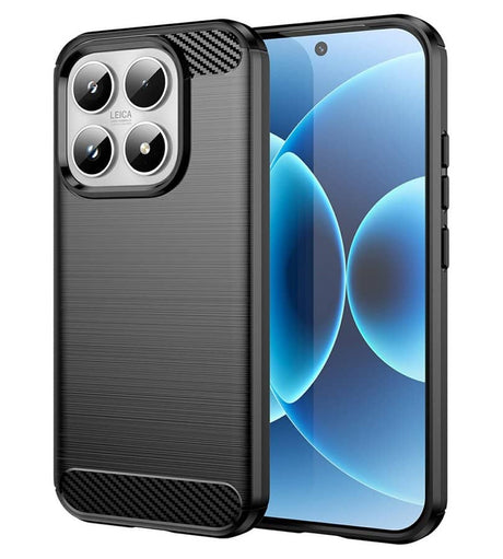 Противоударен Калъф за Xiaomi 17, Premium Carbon Case, Черен