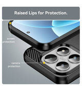 Противоударен Калъф за Xiaomi 17, Premium Carbon Case, Черен (4)