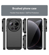Противоударен Калъф за Xiaomi 17 Ultra, Premium Carbon Case, Черен (7)