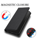 Кожен Калъф с Джобове за Xiaomi 17, Rfid Wallet Case, Черен (4)