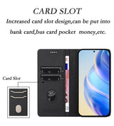 Кожен Калъф с Джобове за Xiaomi 17, Rfid Wallet Case, Черен (11)